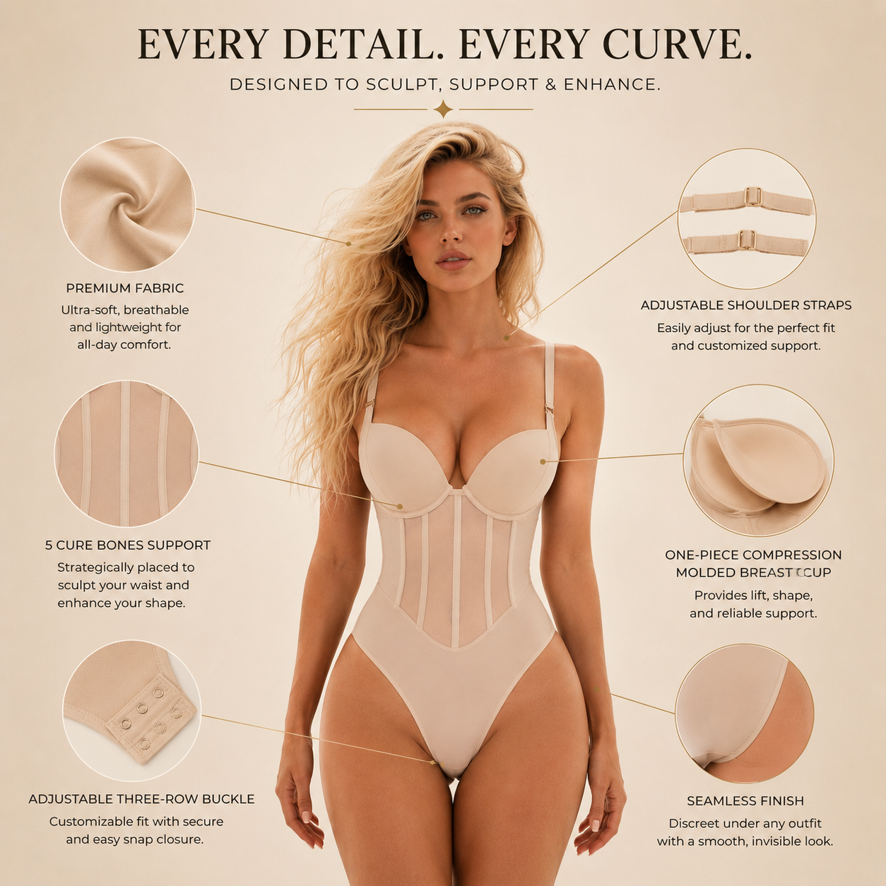 Lyrelle™ SculptFit Backless Shaping Bodysuit