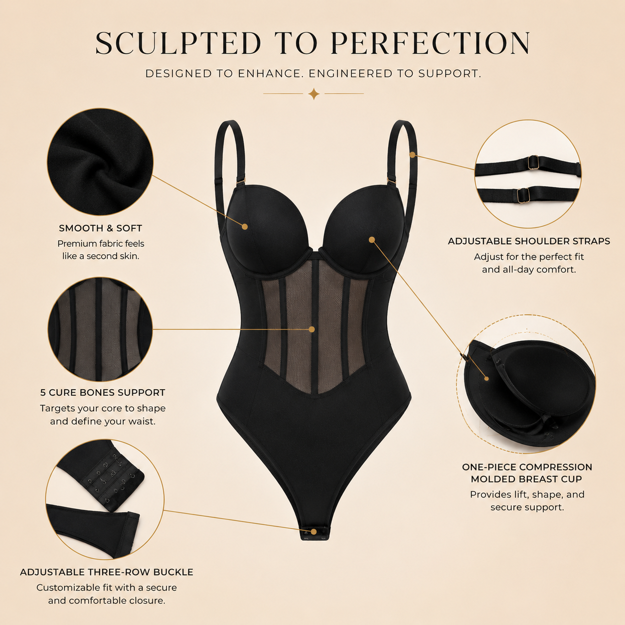 Lyrelle™ SculptFit Backless Shaping Bodysuit