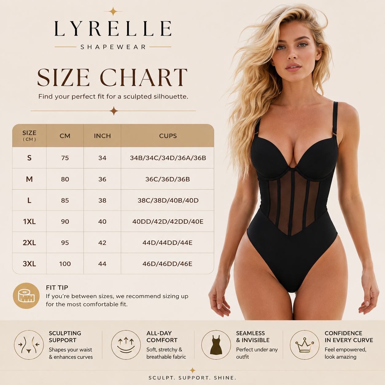 Lyrelle™ SculptFit Backless Shaping Bodysuit
