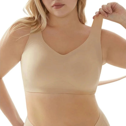 3D Seamless Jelly Gel Bras Vest Style plus Size Minimizer Push up Brassiere anti Sagging Wirefree Smooth Bra Comfort Full Bust