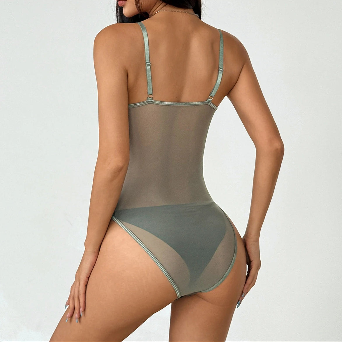 Womens Floral Lace Sheer Mesh Corset Bodysuit Sexy See through Teddy Bodysuits Y2K Going Out Date Night Club Party Leotards Tops